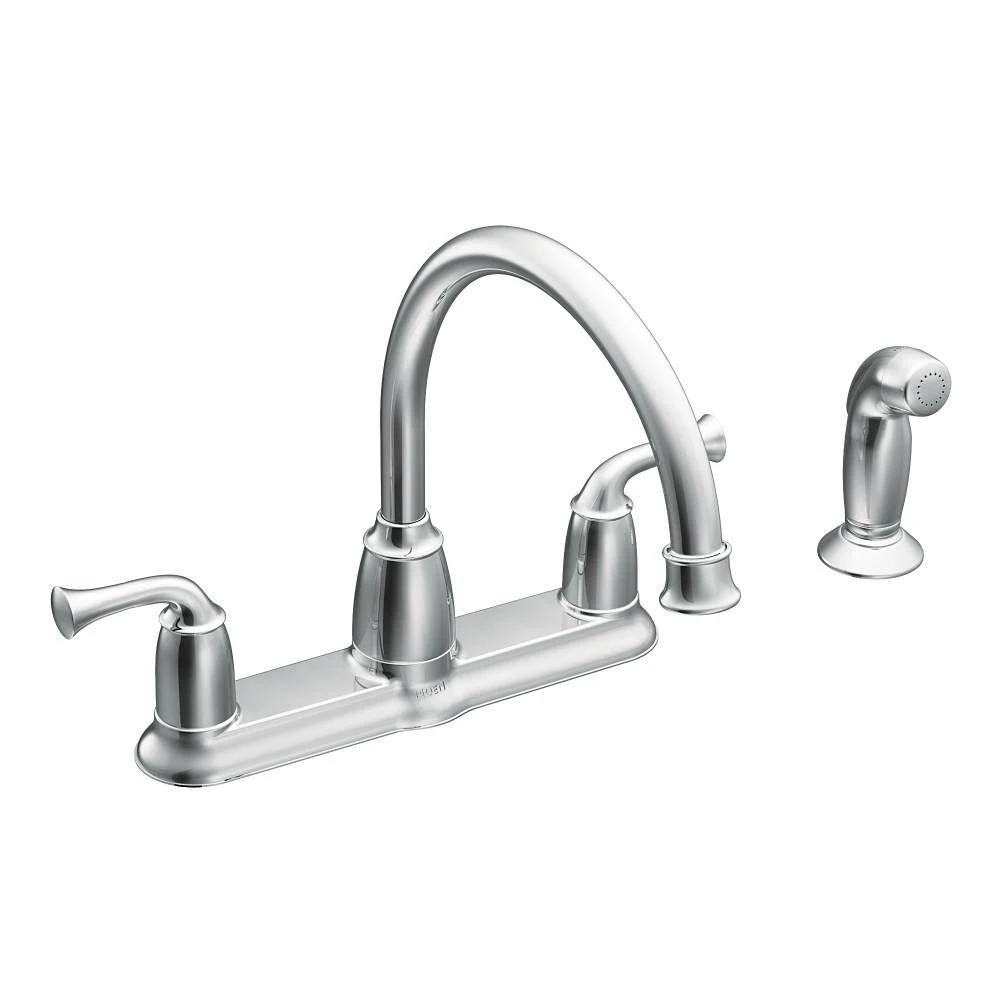 Banbury 2-Handle Mid-Arc Standard Kitchen Faucet With Side Sprayer In Chrome 3 Banbury 2-Handle Mid-Arc Standard Kitchen Faucet With Side Sprayer In Chrome