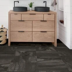 FloorPops Raven 12 In. W X 12 In. L Peel And Stick Floor Vinyl Tiles (20 Tiles, 20 Sq. Ft. Case) -Valpar Bathroom Shop b5e2ff1ce91be159b1c3fec9e206a6fa 1800x1800