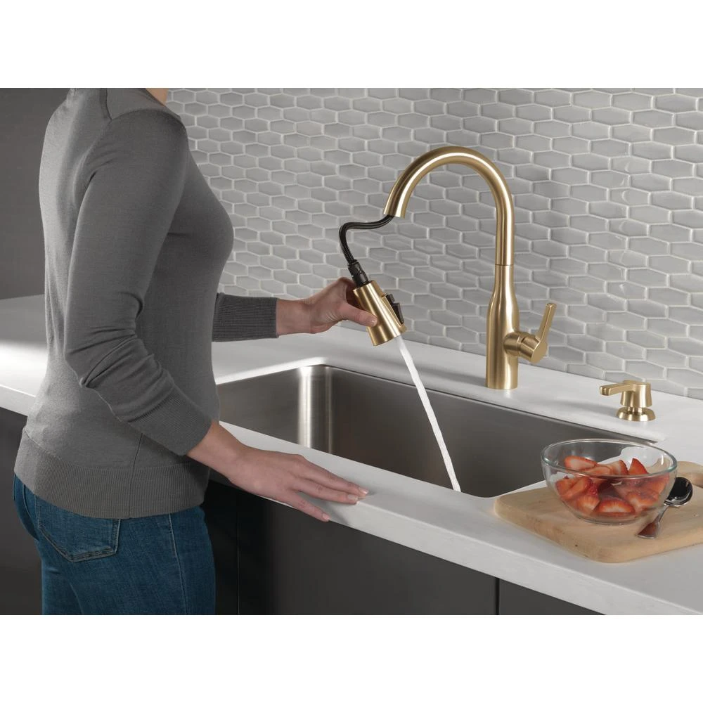 Marca Single-Handle Pull-Down Sprayer Kitchen Faucet With ShieldSpray Technology In Champagne Bronze 9 Marca Single-Handle Pull-Down Sprayer Kitchen Faucet With ShieldSpray Technology In Champagne Bronze - Image 7