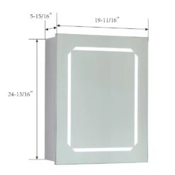 20 In. X 25 In. X 6 In. LED Lighted Surface Mount Medicine Cabinet In White 11 20 In. X 25 In. X 6 In. LED Lighted Surface Mount Medicine Cabinet In White -Valpar Bathroom Shop b8efd891ddaae830e9aa96d74ce9afaf 1800x1800