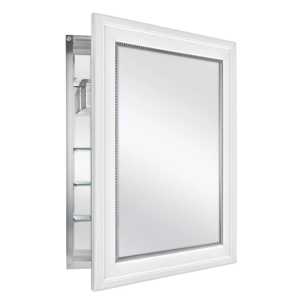 20 In. X 26 In. Fog Free Recessed Or Surface Mount Medicine Cabinet In White 6 20 In. X 26 In. Fog Free Recessed Or Surface Mount Medicine Cabinet In White - Image 4