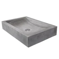 Eden Bath 22 In. Shallow Wave Concrete Rectangular Vessel Sink In Light Gray -Valpar Bathroom Shop b95f6e51747dc764b564e2eb280e7e69 1800x1800