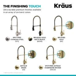 Britt Single-Handle Spring Coil Kitchen Faucet In Spot Free Antique Champagne Bronze -Valpar Bathroom Shop b9e706dc9f98f836b7a0ddcc4bf9f497 1800x1800