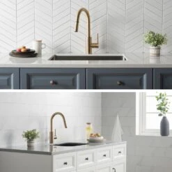 Oletto Single-Handle Pull-Down Sprayer Kitchen Faucet In Gold 19 Oletto Single-Handle Pull-Down Sprayer Kitchen Faucet In Gold -Valpar Bathroom Shop bac16a0c156c0974645e39349838264d 1800x1800