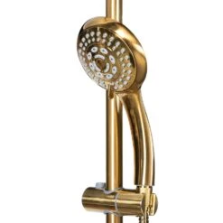 Kauai III 6-Spray Patterns 2.5 GPM 8 In. Wall Mount Dual Shower Heads In Brushed Gold -Valpar Bathroom Shop bc6d09be46f8361f77a0f37328513148 1800x1800
