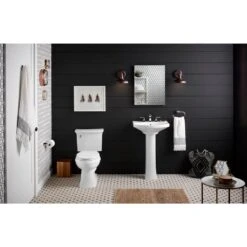 KOHLER Elmbrook 24 In. Pedestal Sink In White With 8 In. Widespread Faucet Holes -Valpar Bathroom Shop bc9d561398014d9e4499adf1ccd8085b aa1a4dc3 8e81 4ea4 8742 2c0e4e57c962 1800x1800