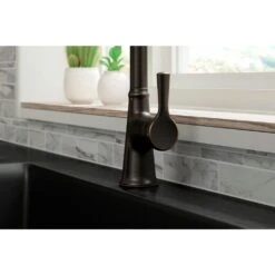 Tyne Single-Handle Pull-Down Sprayer Kitchen Faucet In Oil-Rubbed Bronze -Valpar Bathroom Shop c34cbf88edecc464d0470958a8e40cee 1800x1800