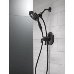 In2ition Two-in-One 4-Spray 6 In. Dual Wall Mount Fixed And Handheld Shower Head In Matte Black -Valpar Bathroom Shop c3dbd1bc8cbe3c3455146e25d1dd0684 1800x1800