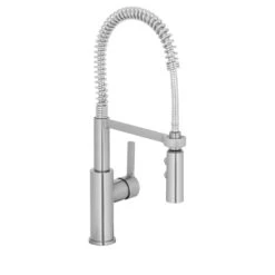 Statham Single-Handle Coil Spring Neck Kitchen Faucet With TurboSpray And FastMount In Stainless Steel -Valpar Bathroom Shop c451e6180b30b71e387235039beccc48 1800x1800