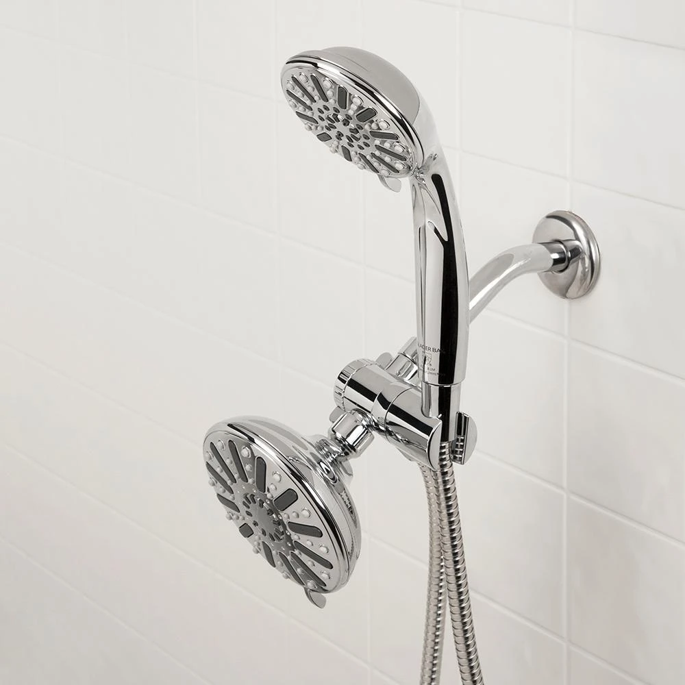 6-spray 5 In. Dual Shower Head And Handheld Shower Head In Chrome 4 6-spray 5 In. Dual Shower Head And Handheld Shower Head In Chrome - Image 2