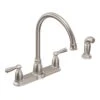 Banbury High-Arc 2-Handle Standard Kitchen Faucet With Side Sprayer In Spot Resist Stainless