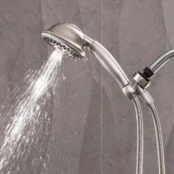 9-Spray 4.5 In. Single Wall Mount Low Flow Handheld Adjustable Shower Head In Brushed Nickel -Valpar Bathroom Shop d1b86c4b0ae3340f8a6ff013202745f4 1800x1800