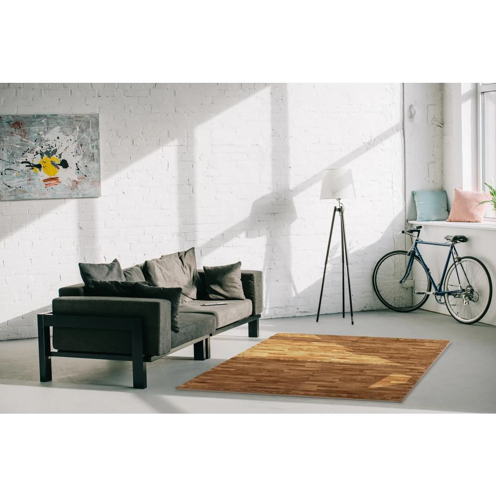 TrafficMASTER Brown/Travertine 24 In. X 24 In. X 0.47 In. Wood All Purpose Flooring (4-Pack) 9 TrafficMASTER Brown/Travertine 24 In. X 24 In. X 0.47 In. Wood All Purpose Flooring (4-Pack) - Image 7