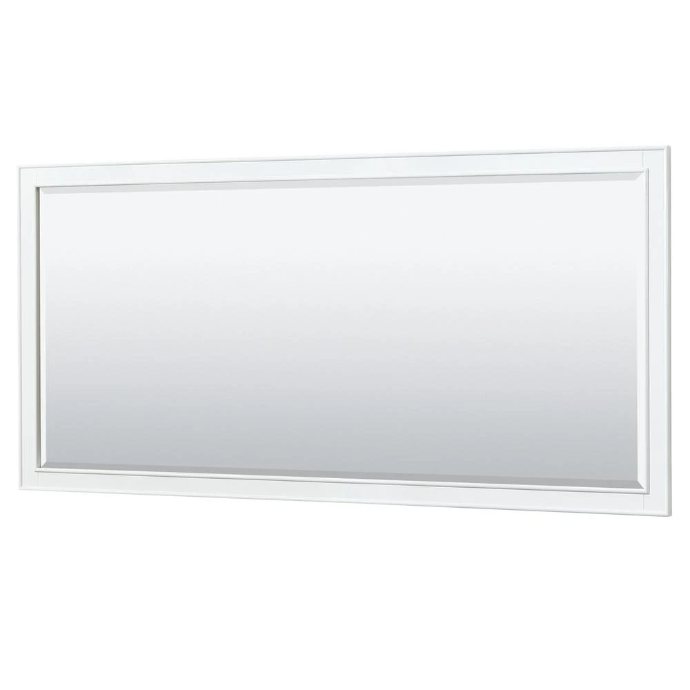 Deborah 70 In. W X 33 In. H Framed Wall Mirror In White 3 Deborah 70 In. W X 33 In. H Framed Wall Mirror In White