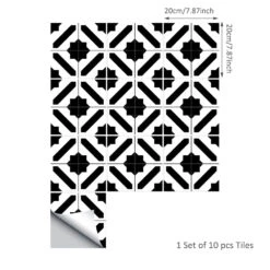 10Pcs Peel And Stick Backsplash Tile 3D Wall Tile Sticker Wallpaper Stickers For Kitchen Bathroom Backsplash Moroccan Style 15x15cm/20x20cm -Valpar Bathroom Shop d44ced22 2809 481a ad06 ff6ead24e07a.802818c61d5967c0fd8412e25784fbc4 1800x1800