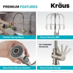 Britt Single-Handle Pull Down Sprayer Kitchen Faucet In Brushed Gold -Valpar Bathroom Shop d5157a95875d82938fa26190b6ec8335 1800x1800