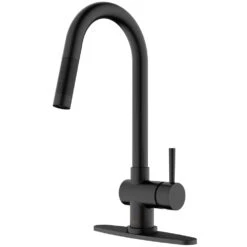 Gramercy Single-Handle Pull-Down Sprayer Kitchen Faucet With Deck Plate In Matte Gold -Valpar Bathroom Shop d9db418bf8e73a9a71057a6bb22c1123 1800x1800