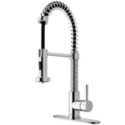 Edison Single-Handle Pull-Down Sprayer Kitchen Faucet With Deck Plate In Matte Black 14 Edison Single-Handle Pull-Down Sprayer Kitchen Faucet With Deck Plate In Matte Black -Valpar Bathroom Shop dac9bd0d40636f9a06be562ee808bfcc 1800x1800