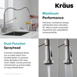Bolden Single Handle Pull Down Sprayer Kitchen Faucet With Deck Plate In Spot Free Stainless Steel -Valpar Bathroom Shop dbe6e601900628e456ccfef3293e4054 1800x1800