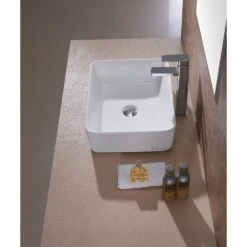 LUXIER Rectangular Bathroom Ceramic Vessel Sink Art Basin In White -Valpar Bathroom Shop dc1b76ce0e306b32c593908e3ee3bbc2 1800x1800