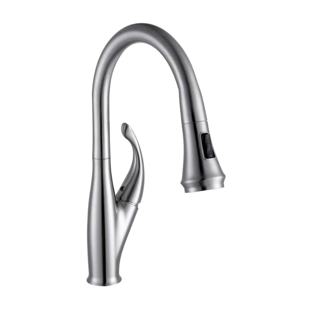 9.68 In. Single-Handle Pull-Down Sprayer Kitchen Faucet In Chrome 3 9.68 In. Single-Handle Pull-Down Sprayer Kitchen Faucet In Chrome