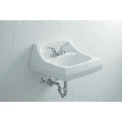 KOHLER Kingston Wall-Mount Vitreous China Bathroom Sink In White With Overflow Drain -Valpar Bathroom Shop e28d43bac023f85e22af1ad6756b2572 1800x1800