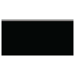 Daltile Rittenhouse Square 3 In. X 6 In. Black Ceramic Bullnose Wall Tile (0.125 Sq. Ft. / Piece)