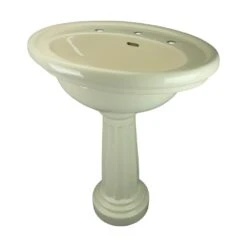 RENOVATORS SUPPLY MANUFACTURING Philadelphia 26 In. Pedestal Sink With Oval-Shaped Vessel China Gloss In Biscuit -Valpar Bathroom Shop e6a7cee0897c92bae661a24e7d5ecbce 1800x1800