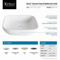 KRAUS Elavo Soft Square Ceramic Vessel Bathroom Sink In White -Valpar Bathroom Shop e7ded71e2782b96173a2d7a6aeb4a574 1800x1800