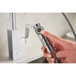 Tallinn Single-Handle Pull-Out Sprayer Kitchen Faucet With Soap Dispenser In StarLight Chrome -Valpar Bathroom Shop e89a0aff44d014efecc45ea756ca58fa 1800x1800