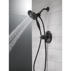 In2ition Two-in-One 4-Spray 6 In. Dual Wall Mount Fixed And Handheld Shower Head In Matte Black -Valpar Bathroom Shop e9edcef83e12e773d6da49ad0993e2c8 1800x1800