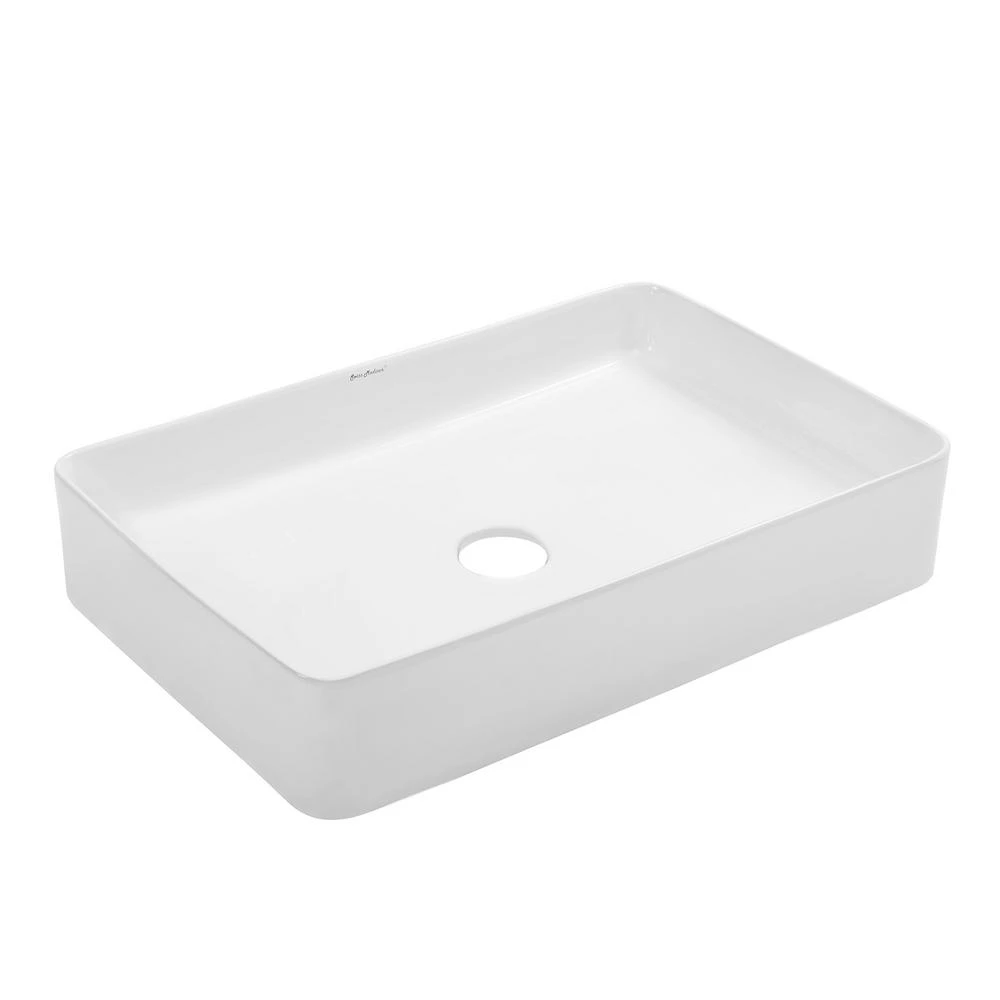 Swiss Madison Concorde 24 In. Rectangle Ceramic Vessel Sink 6 Swiss Madison Concorde 24 In. Rectangle Ceramic Vessel Sink - Image 4