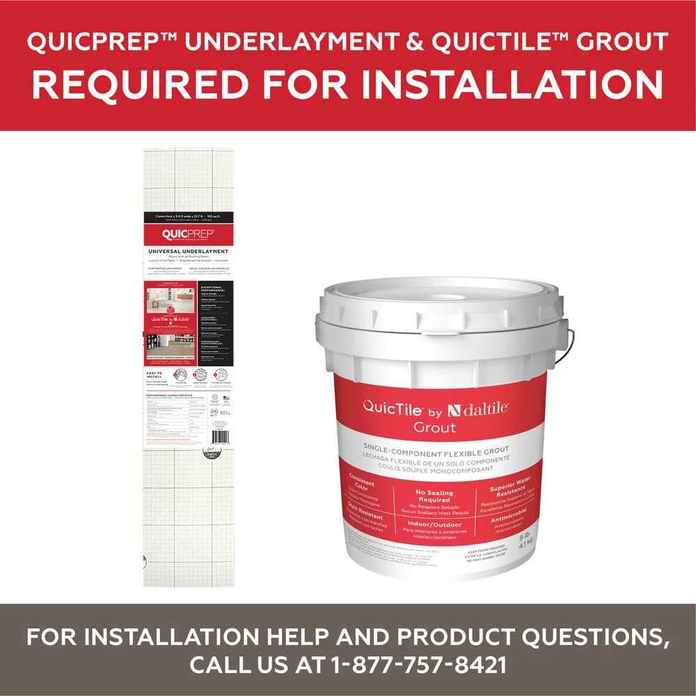 Daltile QuicTile 12 In. X 24 In. Calacatta Marvel Matte Porcelain Locking Floor Tile (9.6 Sq. Ft. / Case) 5 Daltile QuicTile 12 In. X 24 In. Calacatta Marvel Matte Porcelain Locking Floor Tile (9.6 Sq. Ft. / Case) - Image 3