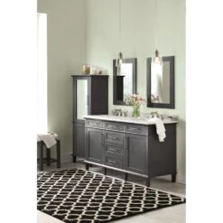 22 In. W X 30 In. H Framed Rectangular Bathroom Vanity Mirror In Dark Charcoal -Valpar Bathroom Shop ef995679fe099650c1dd13d9971b7ab3 a34b269e 6937 4492 ac4e db56950b3873 1800x1800