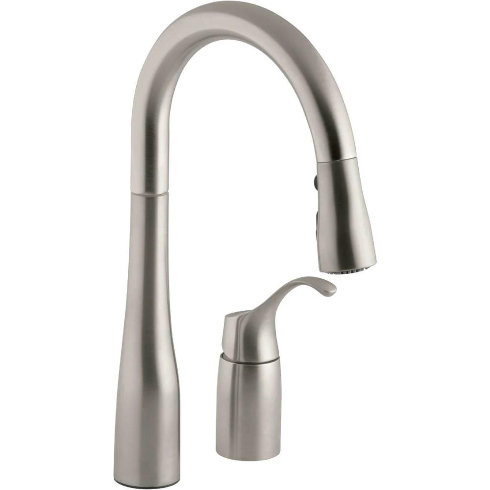 Simplice Single-Handle Pull-Down Sprayer Kitchen Faucet In Vibrant Stainless 5 Simplice Single-Handle Pull-Down Sprayer Kitchen Faucet In Vibrant Stainless - Image 3