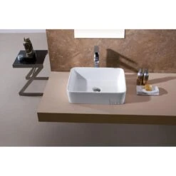 LUXIER Rectangular Bathroom Ceramic Vessel Sink Art Basin In White -Valpar Bathroom Shop f033cf703e0951733435804ca9c32afe 1800x1800