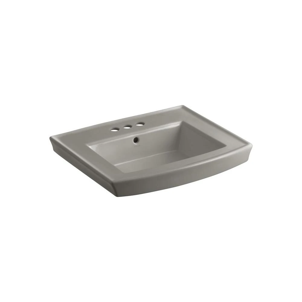 KOHLER Archer 20.4375 In. Vitreous China Pedestal Sink Basin In White With Overflow Drain 8 KOHLER Archer 20.4375 In. Vitreous China Pedestal Sink Basin In White With Overflow Drain - Image 6