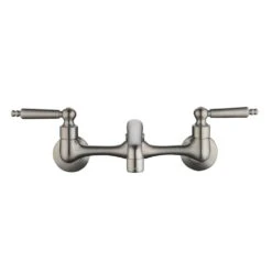 Builders 2-Handle Wall Mount Low-Arc Standard Kitchen Faucet In Stainless Steel -Valpar Bathroom Shop f446c626d8c9be64ccfe926d61a706fb 1800x1800