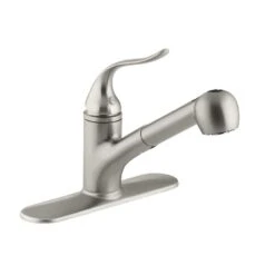 Coralais Single-Handle Pull-Out Sprayer Kitchen Faucet With MasterClean Sprayface In Polished Chrome -Valpar Bathroom Shop f90f9895e08d7efb0e814c98723f3147 1800x1800