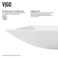 VIGO White Begonia Handmade Countertop Matte Stone Square Vessel Bathroom Sink In Matte White 20 VIGO White Begonia Handmade Countertop Matte Stone Square Vessel Bathroom Sink In Matte White -Valpar Bathroom Shop fd2fbdde47cdf2a6f571431d8aca1236 1800x1800