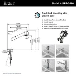 Oletto Single Handle Pull Out Kitchen Faucet In Chrome Finish -Valpar Bathroom Shop fe2da69f3e4a33efc1c3d8634149169f 1800x1800